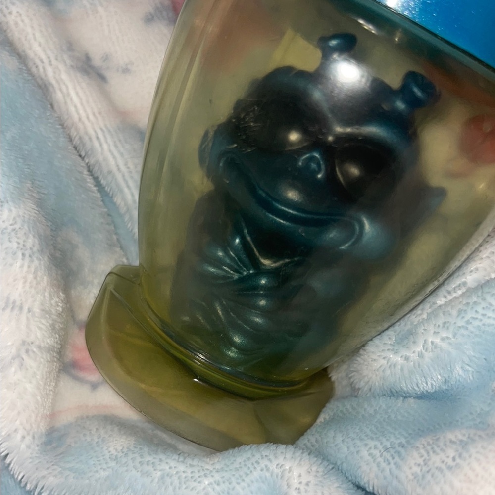 Blue Alien Toy Figure in Clear Capsule